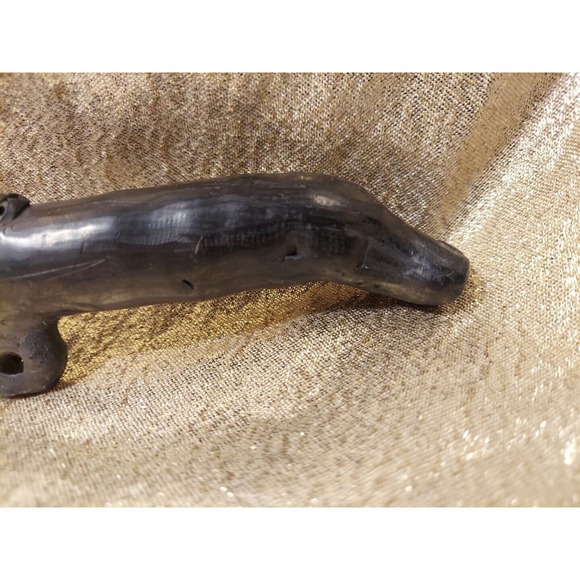 Dona Rosa Signed Coyotepec Oaxaca Mexican Folk Art Black Pottery Flute - Picture 6 of 16